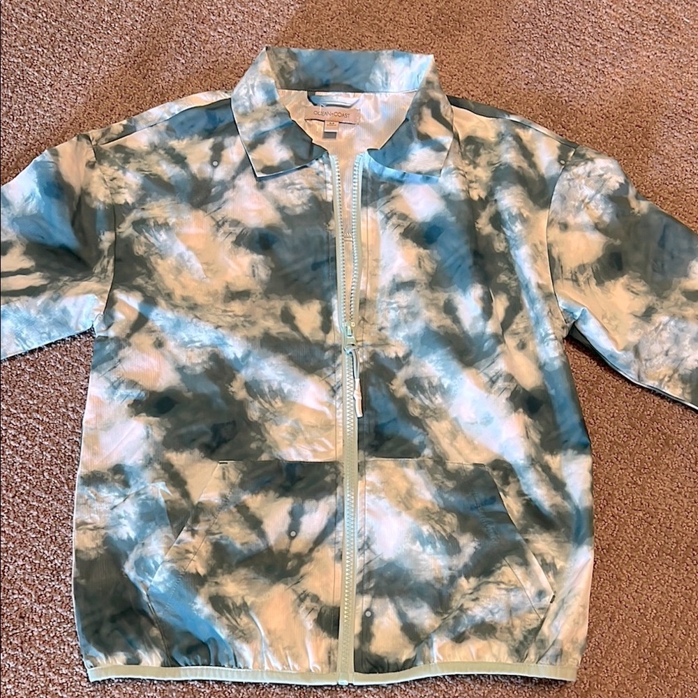 Stylish Green Tie-Dye Kids Jacket